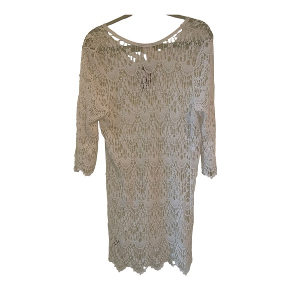 SURF GYPSY Cotton Lace Crochet Beach Boho Cover Up - Picture 4 of 10